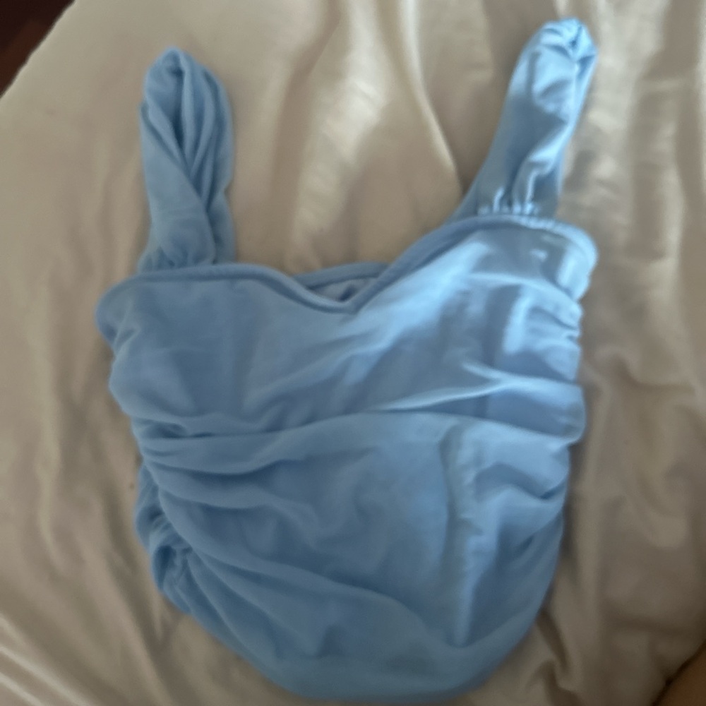 SHEIN Sky Blue Sleeveless Blouse